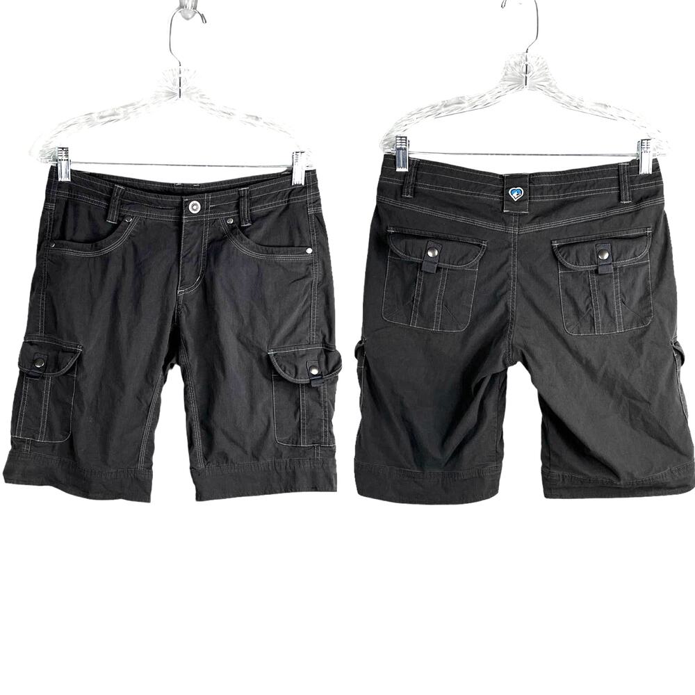 Kuhl Womens Splash Shorts 11" Gray 6 Pockets UPF50